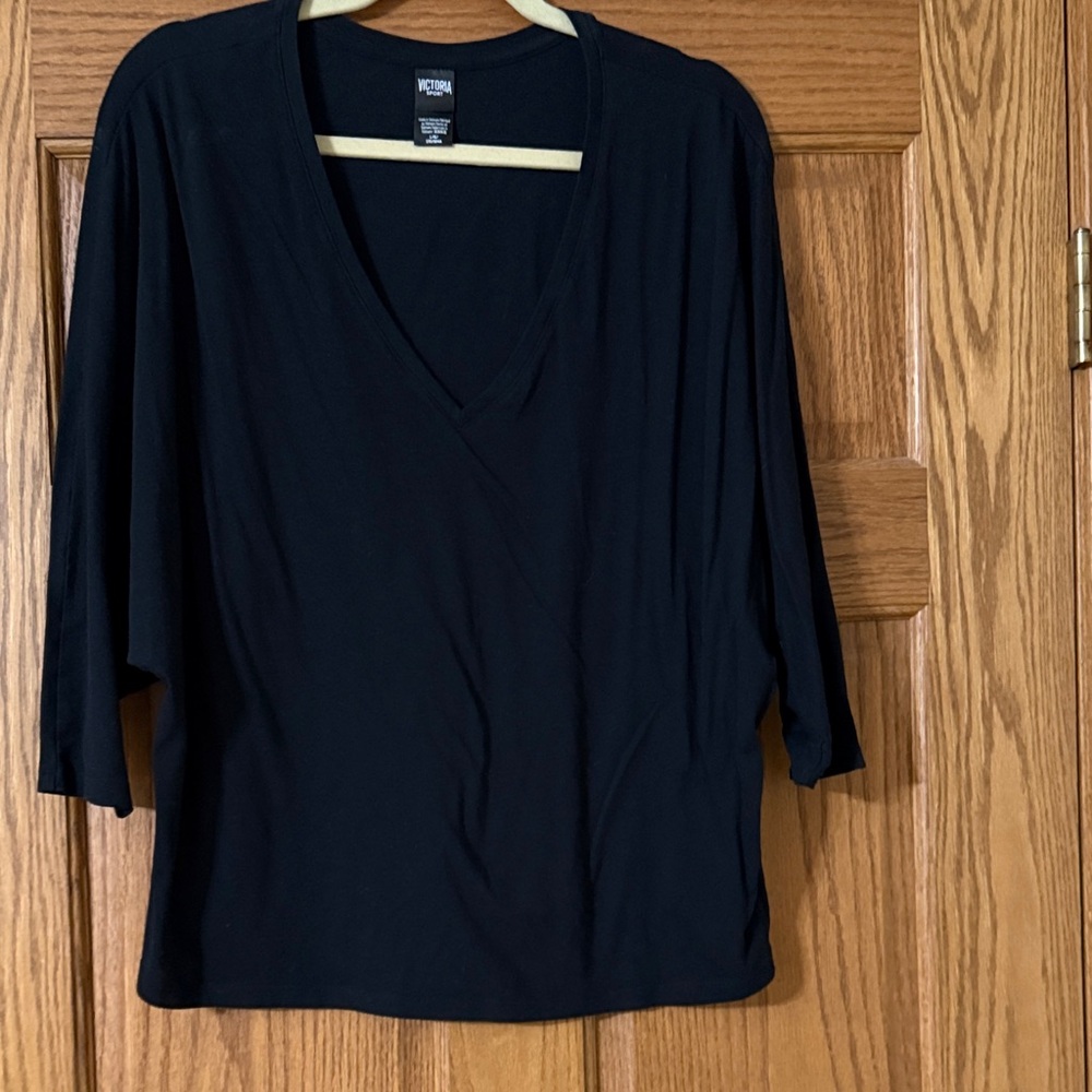 Victoria sport Women's Black V-Neck soft Tee